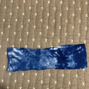 Blue Marbled Cloth Headband